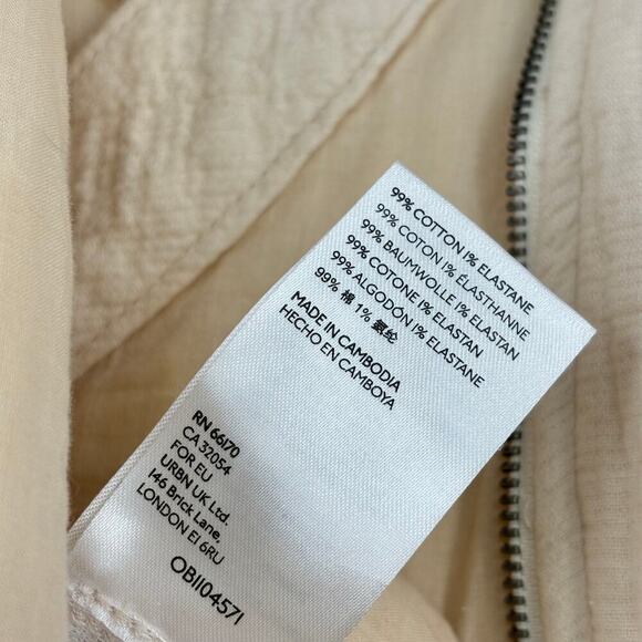 Anthropologie Demi Textured Jumpsuit Size 6 Cream Halter Neck Gauzy - Picture 13 of 13